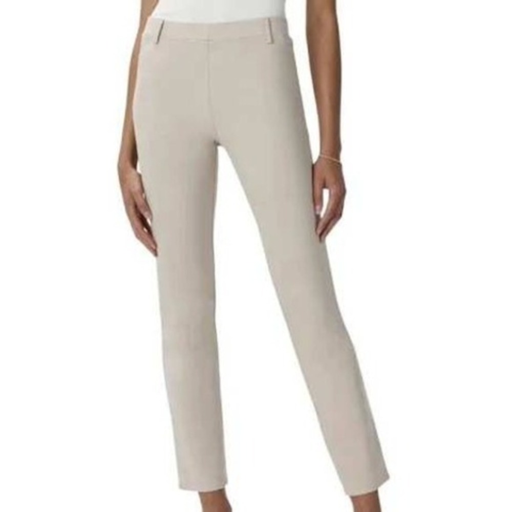 Quince Ultra-Stretch Ponte Straight Leg Pants Ecru Medium New With Tags